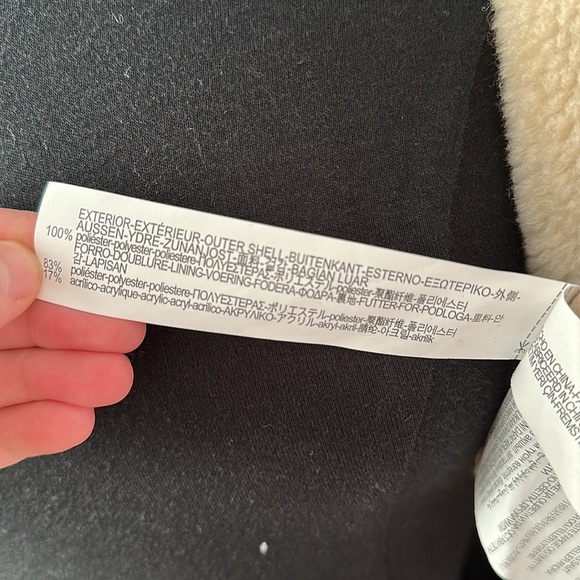 Zara Suede-like Bomber Jacket with Sherpa Lining - Picture 11 of 11